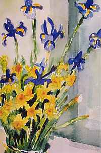 Iris and Daffodils